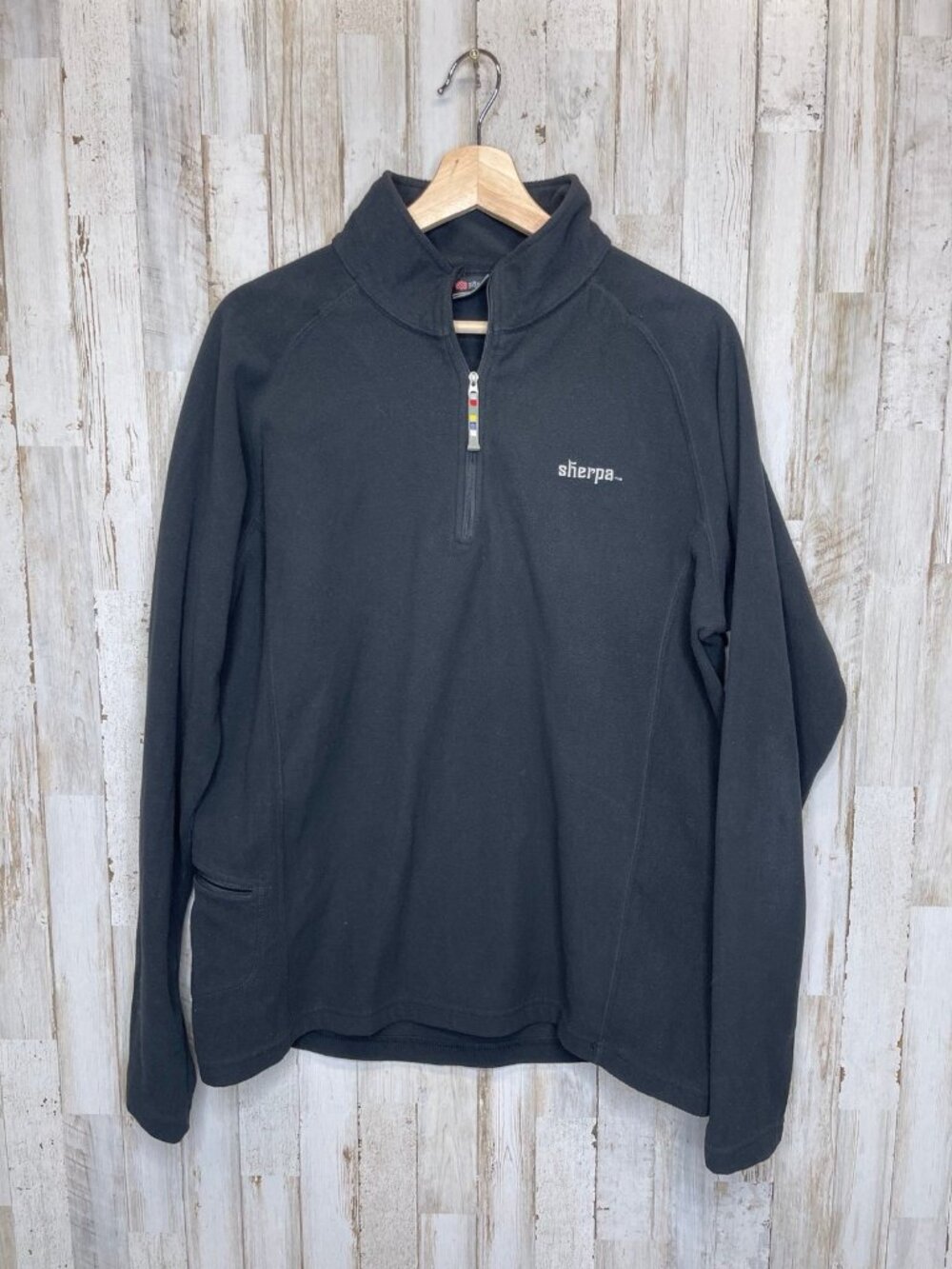 Sherpa xl black 1/4 zip pulloever sweater